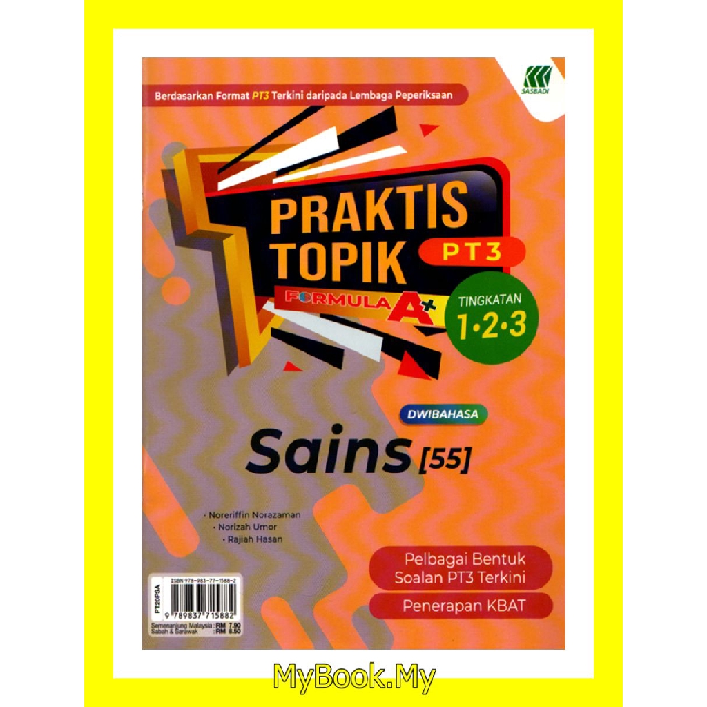 Myb Buku Latihan Praktis Topik Pt3 Tingkatan 1 2 3 Sains Science Dwibahasa Sasbadi Shopee Malaysia