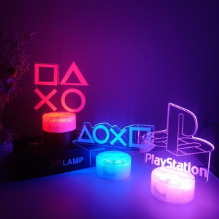 3D led  lamp icon  light lampu  tidur Playstation Gaming Room 