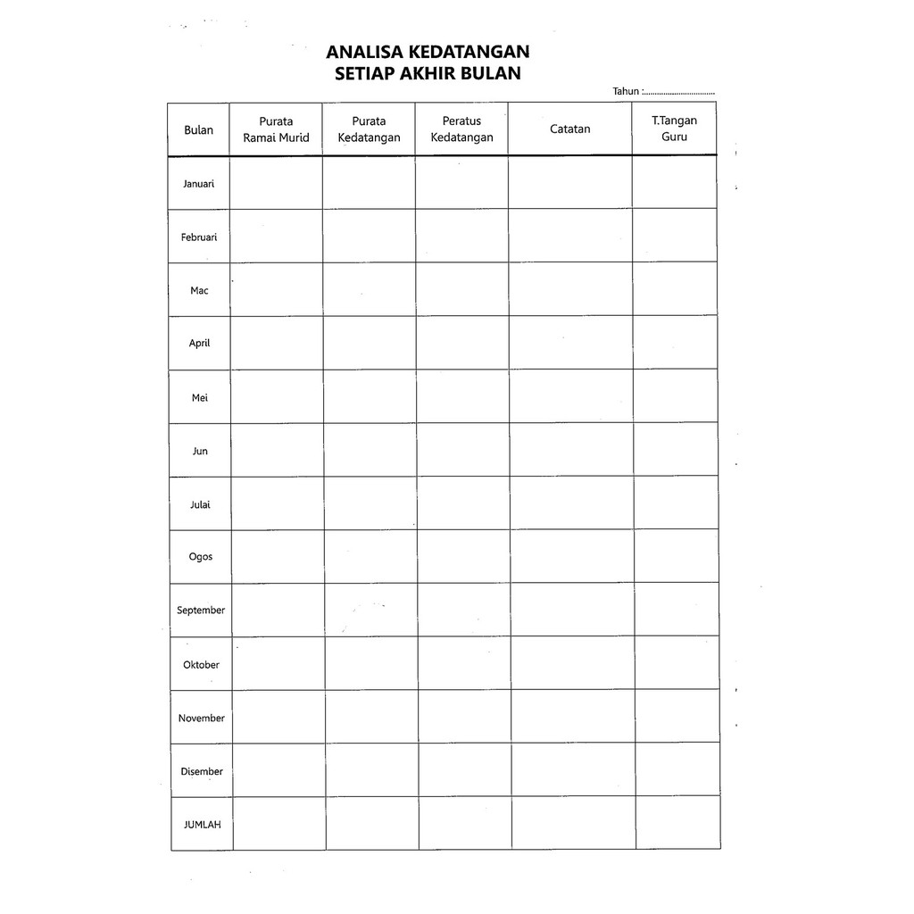 Contoh Jadual Kedatangan Murid Salah Satu Surat Resmi 0097