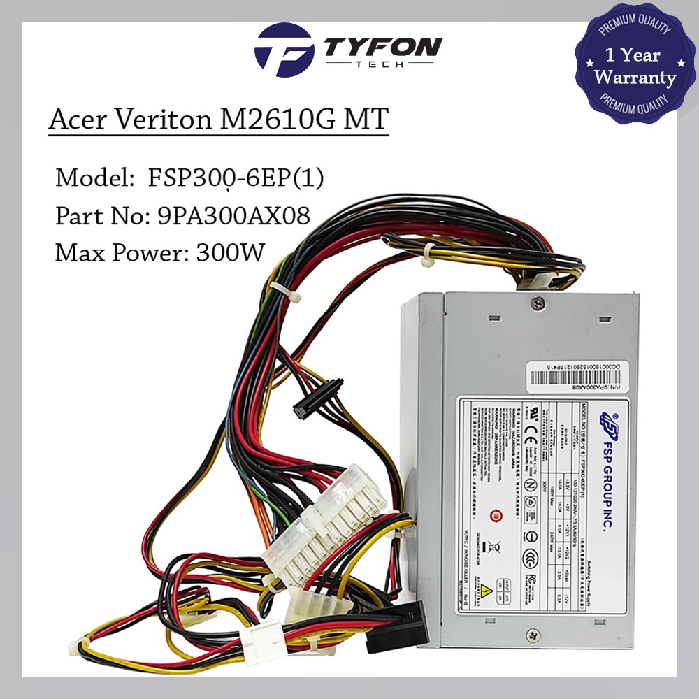 Acer Veriton M Series M2610G M4610G M460 M261 MT Power Supply PSU 300W