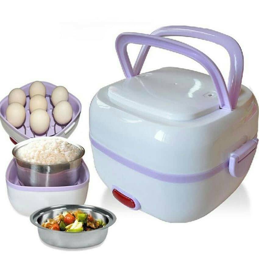 Mini Rice Cooker for Travel& Steamer Baby Food Electric Lunch Box