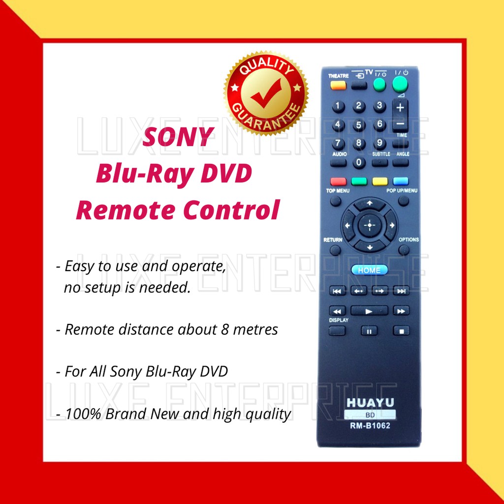 Sony Blu Ray Dvd Player Remote Control Rm B1062 Replacement Shopee Malaysia