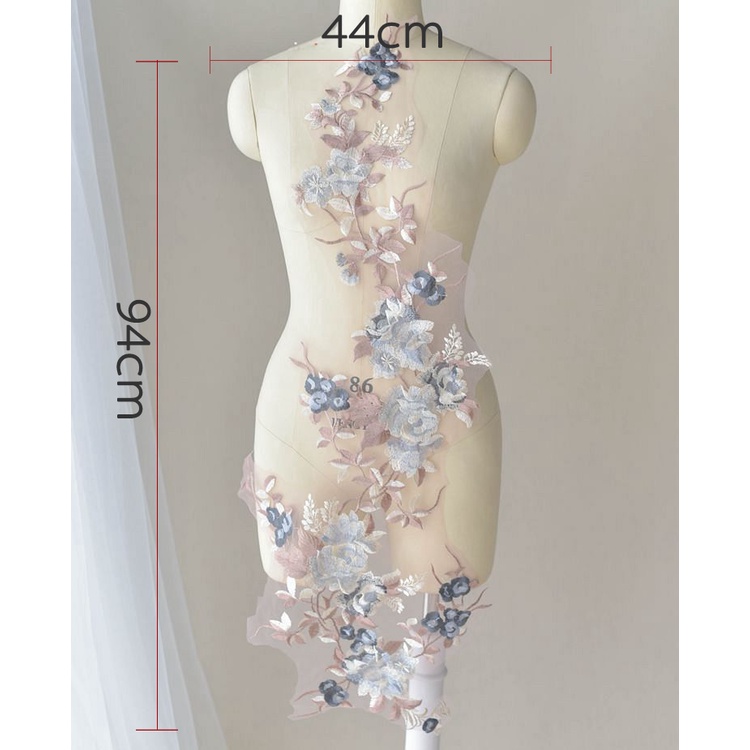 Multi Versatile 1 Set Flower Embroidery Patch Wedding Dress Clothing Sew Floral Patches Diy Lace Fabrics Applique Fab...