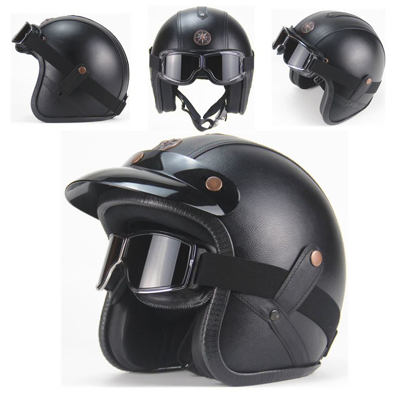 leather bike helmet