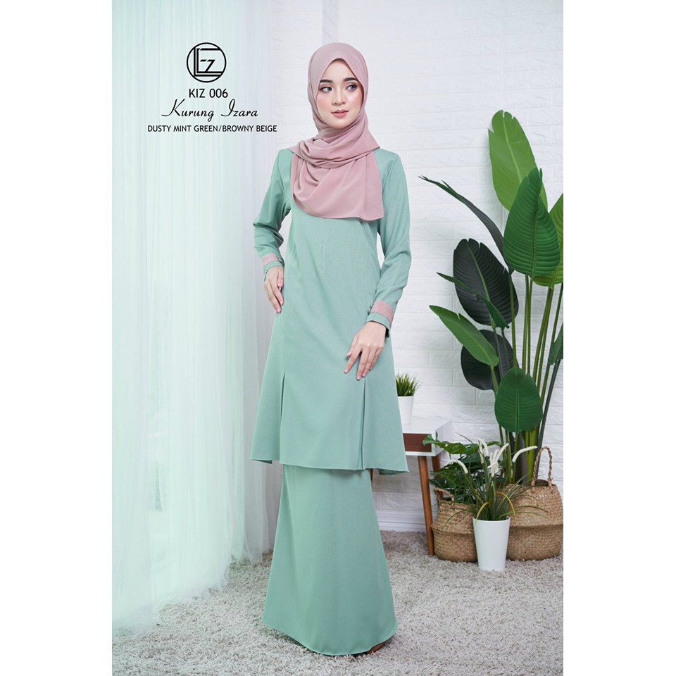 25 Inspirasi Keren Baju Kurung Moden Warna Hijau Mint Contoh Baju