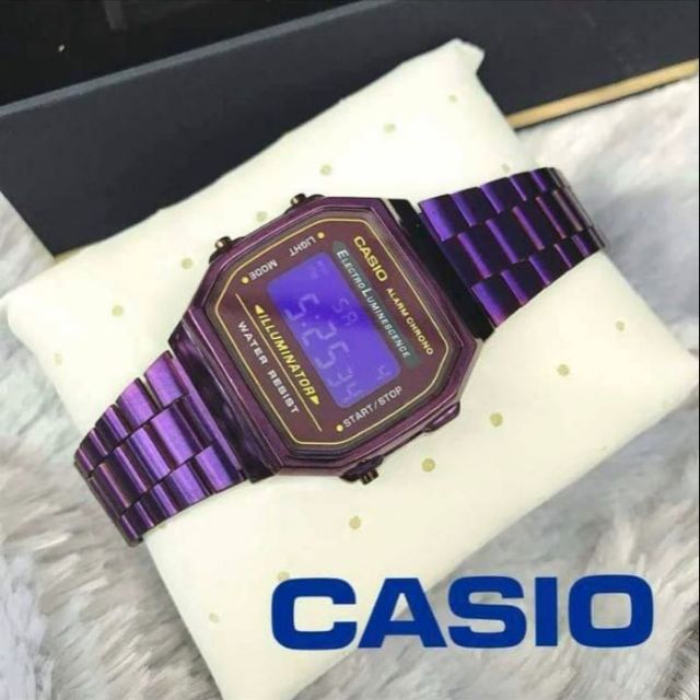casio electro luminescence purple