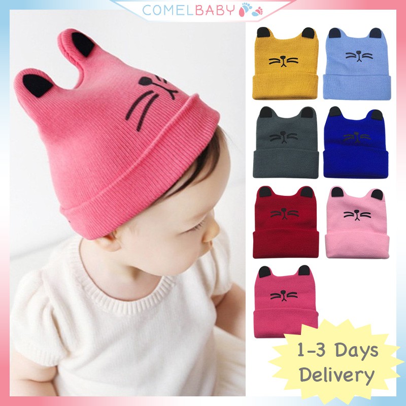 ComelBaby Topi Baby Hats Caps Cartoon Knitting Cap Newborn Baby Hat_AM10076  | Shopee Malaysia