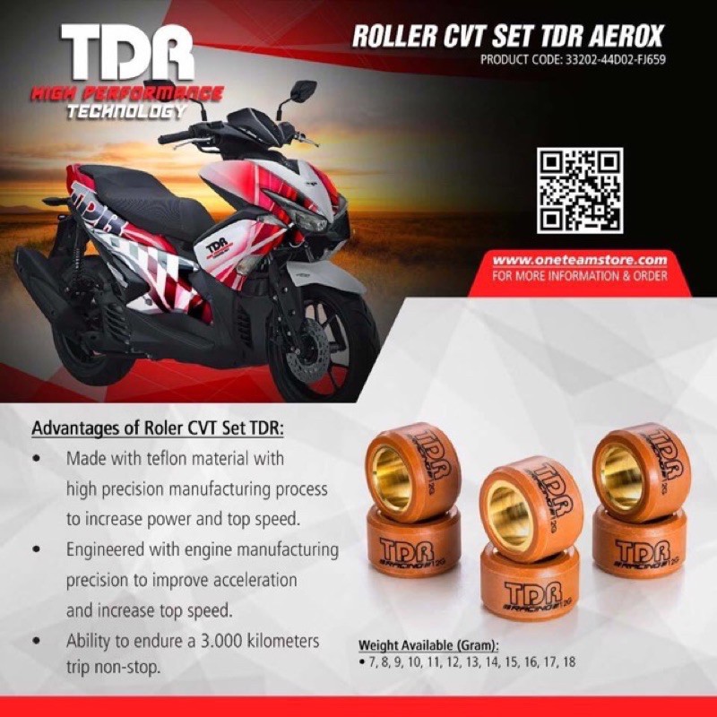 Yamaha Nvx Nmax Aerox Roller Ktc Tdr Moto1 Uma Racing Shopee Malaysia