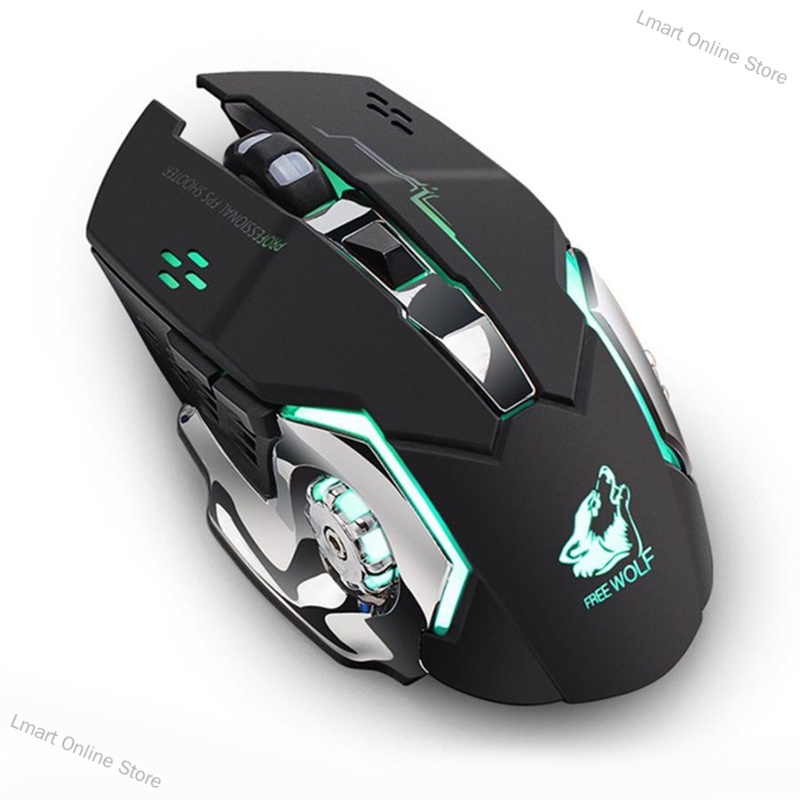 Lmart Online Store Rechargeable Wireless Silent LED Backlit Gaming Mouse USB Optical Mouse for PC