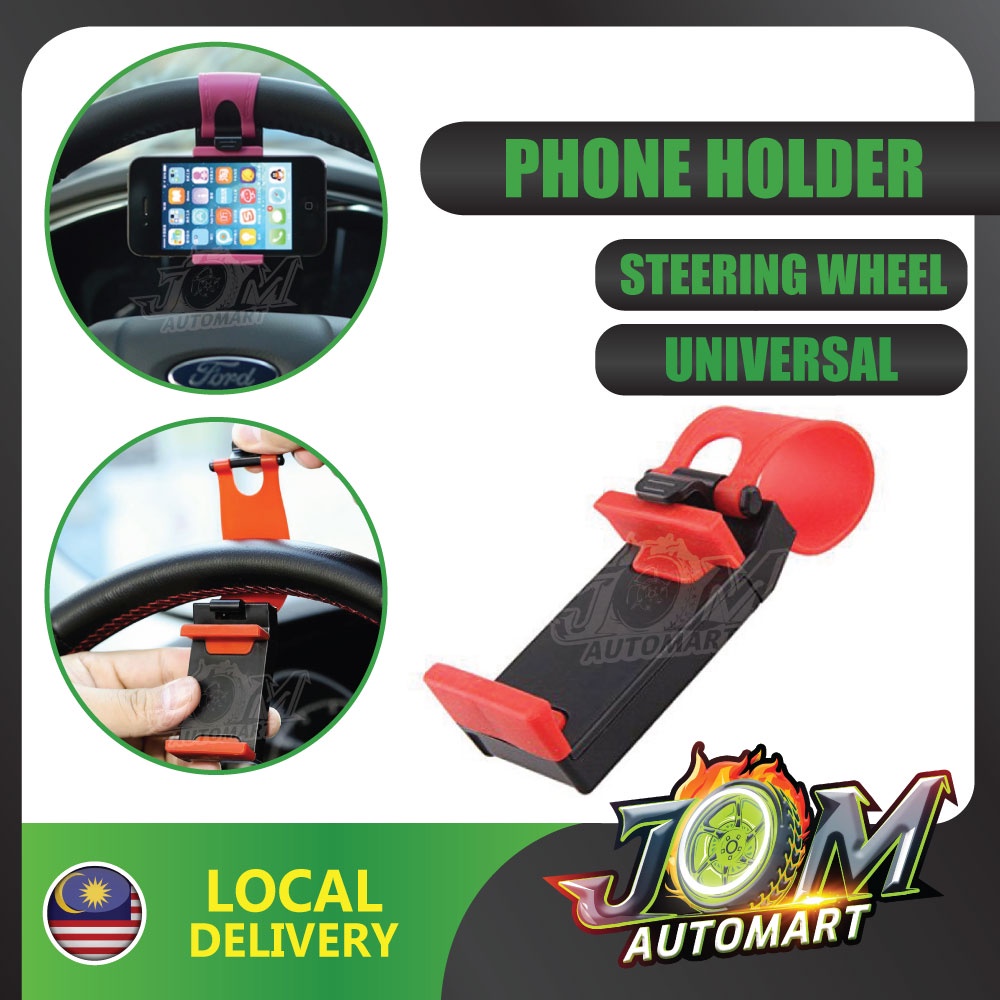 Universal Car Steering Wheel Mobile Phone Mount Socket Holder For Phone