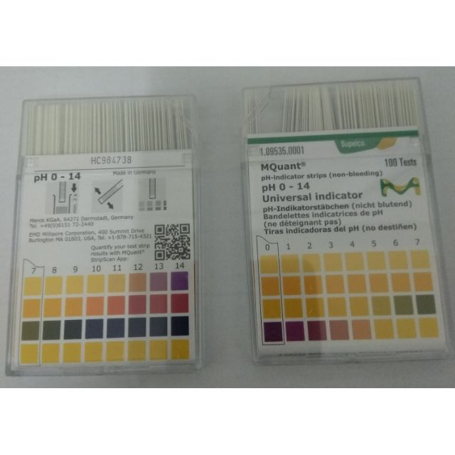 1 Box (100 Strips) MERCK pH Testing Kit 114 Acid Alkaline Universal
