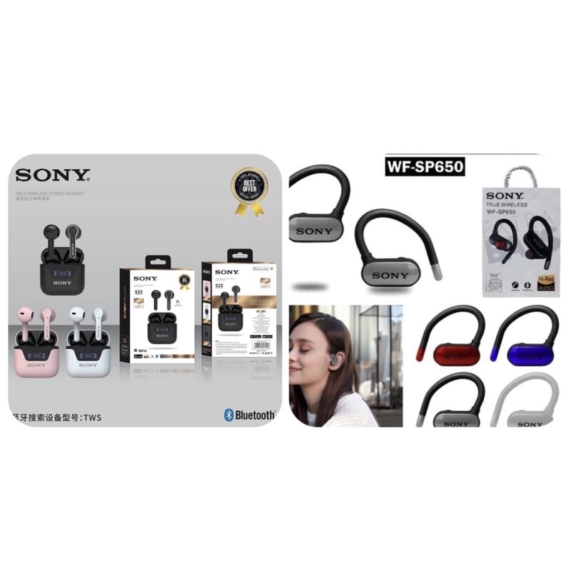 SONY S25 TWS WIRELESS BLUET OOTH & SONY WF-SP650 TRUE WIRELESS ...