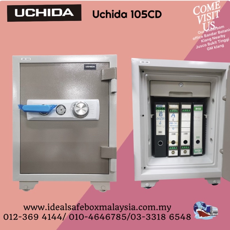 safe box UCHIDA Fire Resistant Safe Box (UBO105CD 105kg peti besi