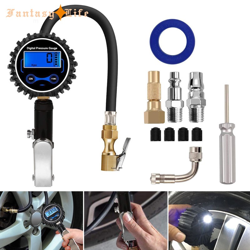 ClipOn Tire Air Chuck Inflator With Valve Stem For Car Tire Repair