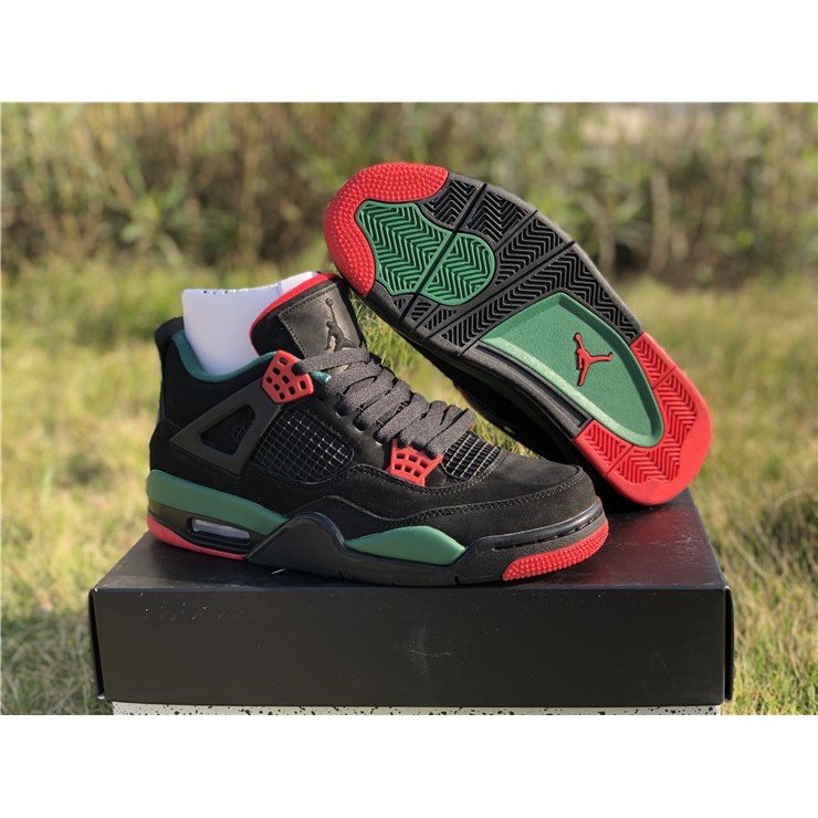 jordan 4 black red green