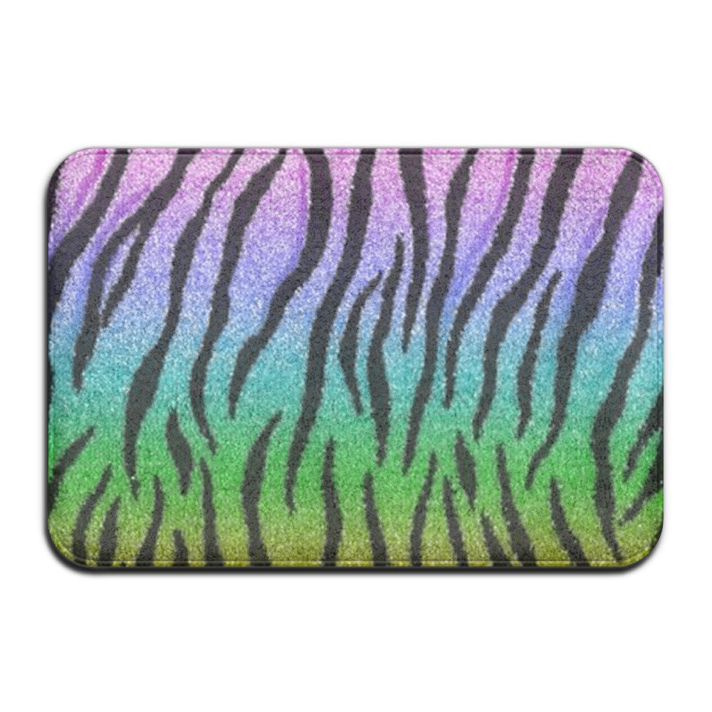 Gold Powder Colorful Tiger Print Doormats Entrance Rug Floor Mats