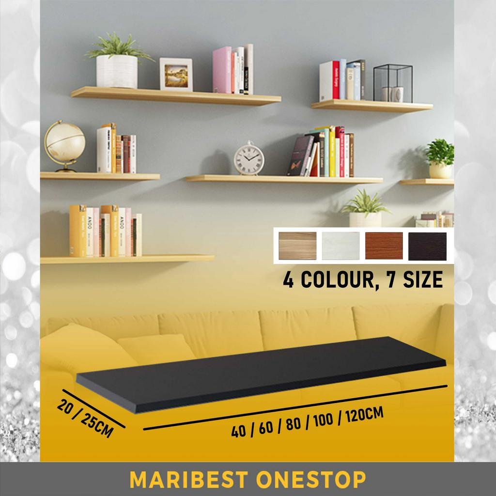 1PC FLOATING WALL WOOD SHELVES RACK HOME STORAGE ROOM DISPLAY BOOK DIY MULTIPURPOSE 160MM BOARD THICKNESS