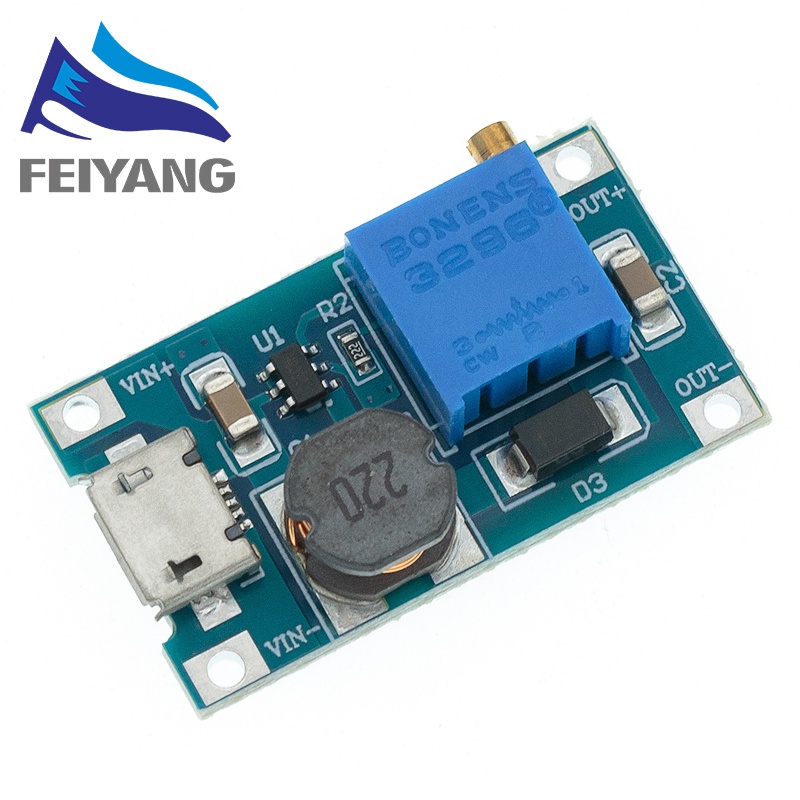 Purpose Essential MT3608 DC-DC Step Up Converter Booster Power Supply Module Boost Step-up Board MAX output 28V 2A Pr... - Image 5