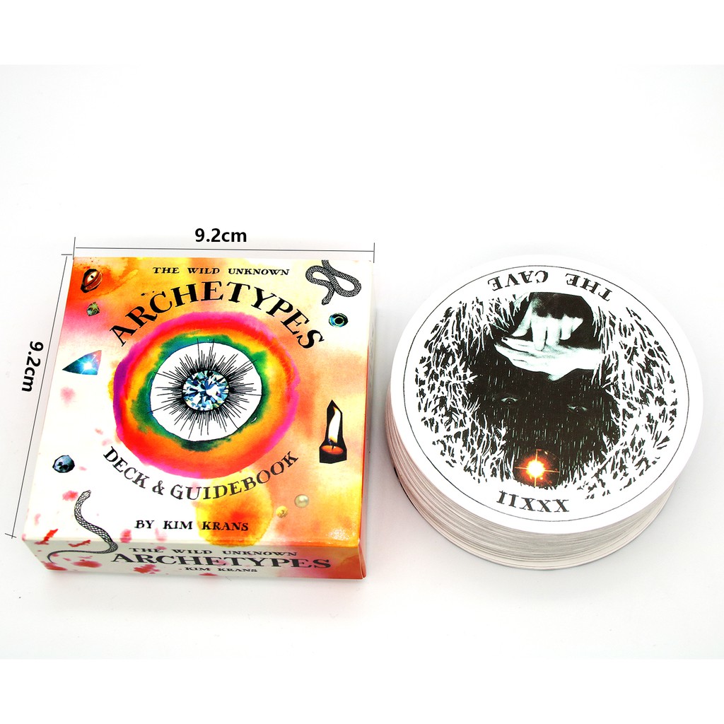 Quality Durable 78pcs Wild Unknown Archetypes Deck Guidebook By Kim Krans Circular Oracle Tarot Di Course Tutorial Gu...
