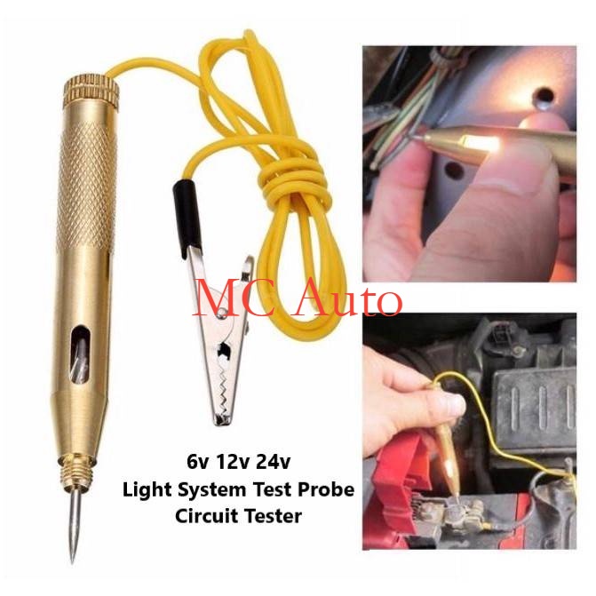 Test Light DC 6-24V Vehicle Car Motor Lori 12V Test Pen Circuit Tester Lamp Voltage Test Pen Probe / Electrical Pen Car