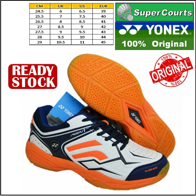 yonex badminton shoes orange