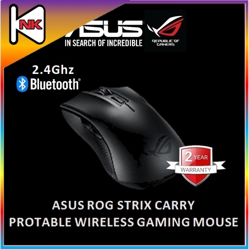 Asus Rog Strix Carry Ergonomic Optical Gaming Mouse With Dual 2 4ghz Bluetooth Wireless Shopee Malaysia