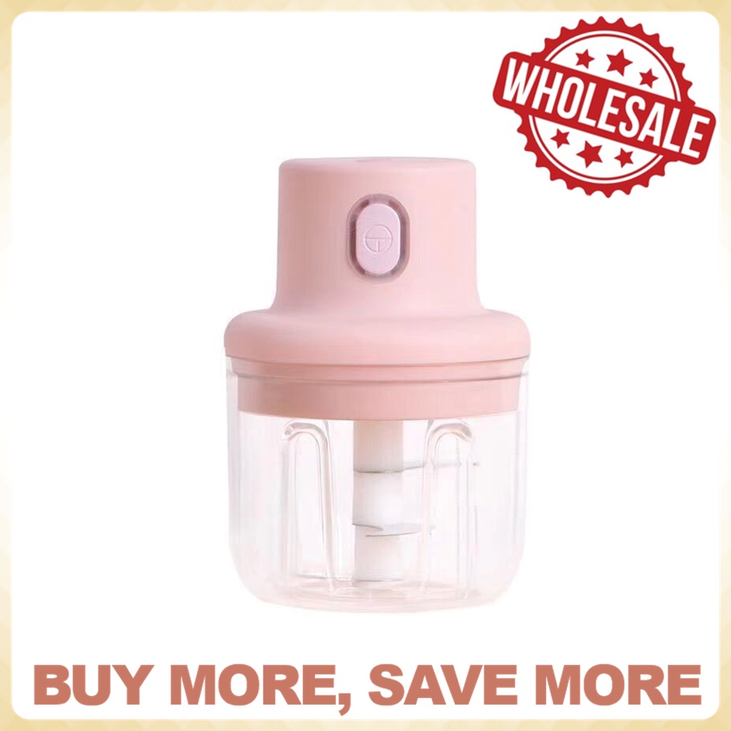 [ReadyStock] Wireless Mini Electric Garlic Food Chopper Ginger Vegetable Crusher Cutter Food Blender Speedy Chopper