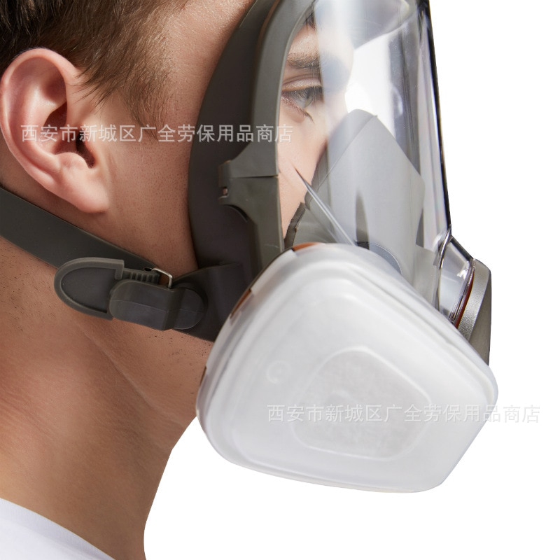 Download 7 In 1 6800 Gas Mask Full Face Large View Facepiece Painting Spraying Respirator For Gas Mask Respirator Filterg Spraying Shopee Malaysia PSD Mockup Templates