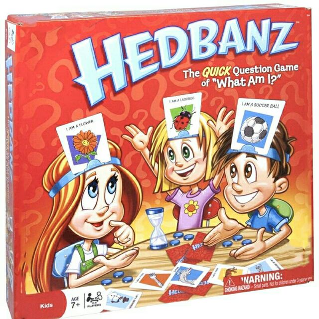 "What Am I" Hot Hedbanz Board Game The Quick Question Family Party Game