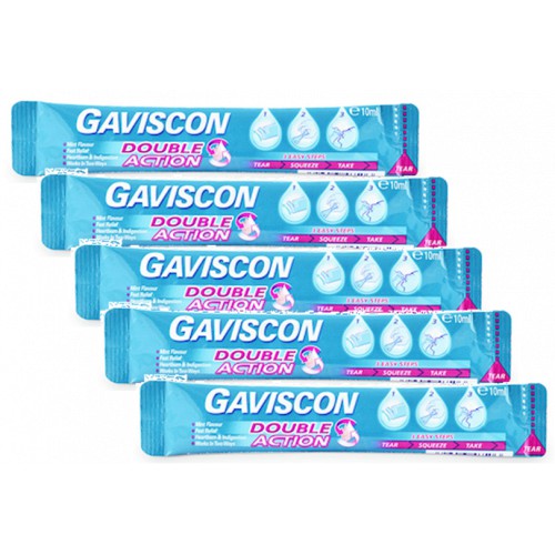 Gaviscon Double Action Liquid 5 Sachets For Gastric Heartburn Pregnancy Safe Shopee Malaysia