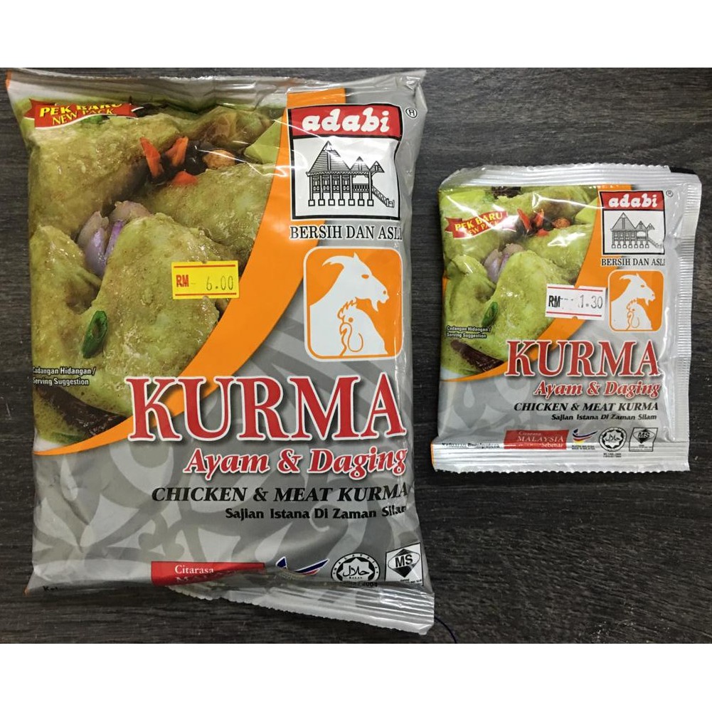 Adabi Rempah Kurma Ayam u0026 Daging 250g / 24g  Shopee Malaysia