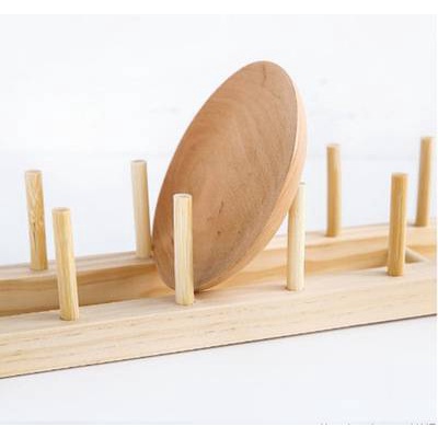 Wooden Dish Rack Dishes Drainboard Drying Drainer Storage Holder Stand