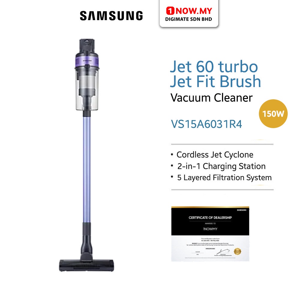 SAMSUNG Jet 60 Turbo Vacuum Cleaner VS15A6031R4 (Cordless, with Jet Fit ...