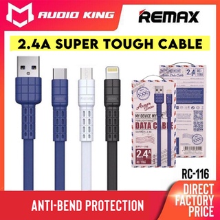 REMAX Cable Fast Charging Cable 2.4A Data Cable Micro USB Cable Charger Android RC-116 Cable Type C Cable Iphone Cable