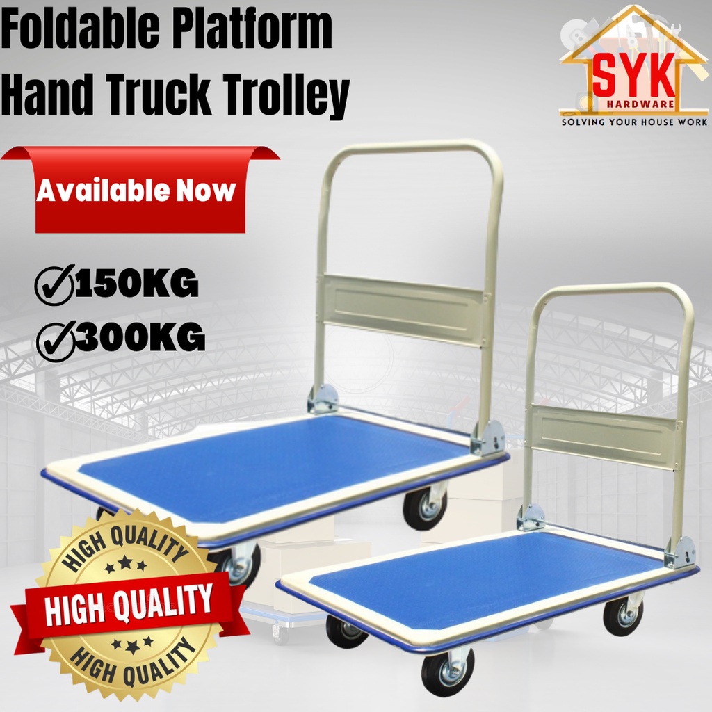 SYK Foldable Platform Heavy Duty 4 Wheels Hand Truck Trolley Platform