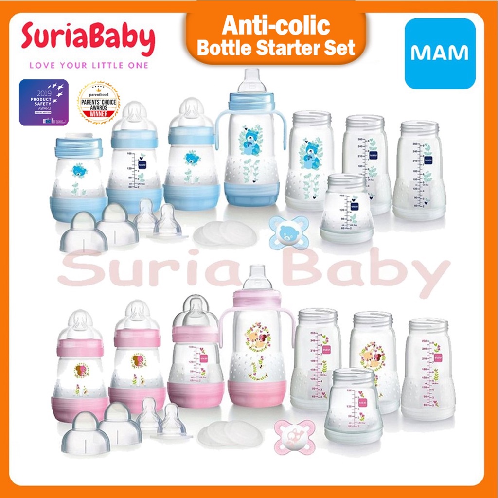 MAM AntiColic SelfSterilizing Bottles Teats Nipples Starter Kits Set