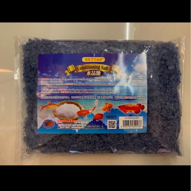 Bettas Aquarium Blue Conditioning Salt Garam Biru 1kg