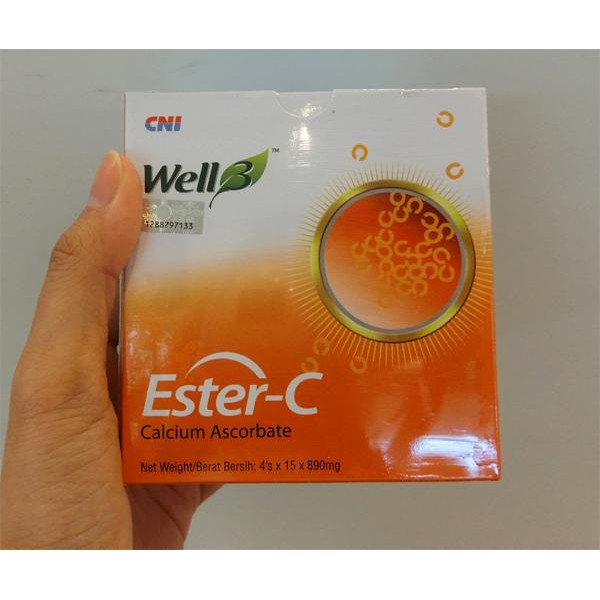 CNI Well3 Ester C (890mg Vitamin C + 60mg Calcium ...