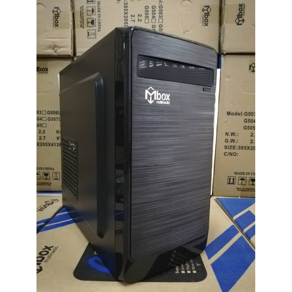 Stock Ready Mbox Mid Atx Casing With Psu 550w 2 X Usb Port 2 0 G 505blk Upgrade Material Shopee Malaysia