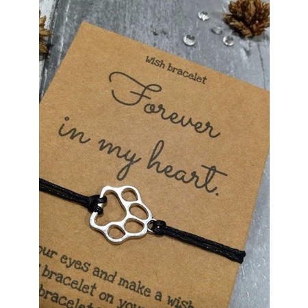 1pc Forever In My Heart Bracelet, Pet Loss Gifts, Pet Memorial Jewelry, Dog Memorial Gift, Lovers Gift, Pet Sympathy, In Memory of Dog