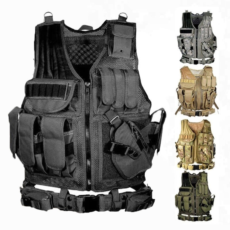 Outdoor Zone Tactical Vest Combat SWAT Army CS WAR Gaming Hiking Detachable Equipment