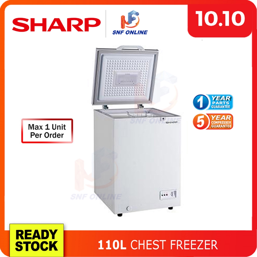 Sharp Chest Freezer 110L SJC118 / SJC128 Peti Beku Shopee Malaysia