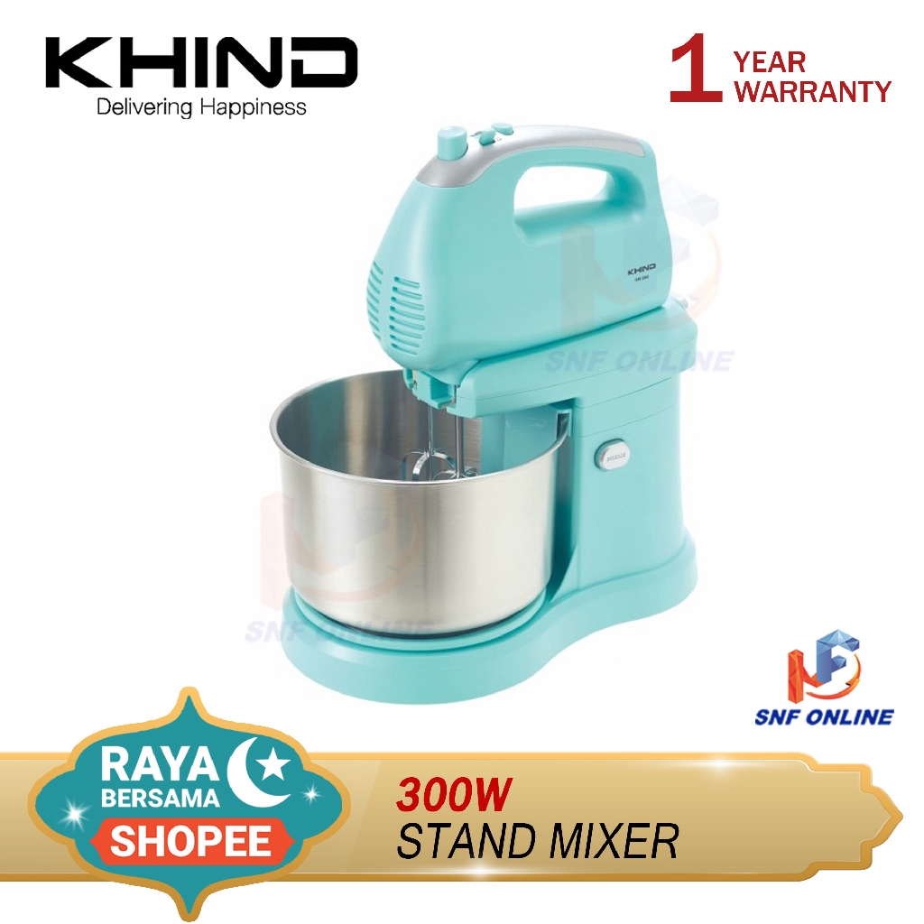 Khind Stand Mixer pemutar kek 300W SM280 (Midori Series) Shopee Malaysia