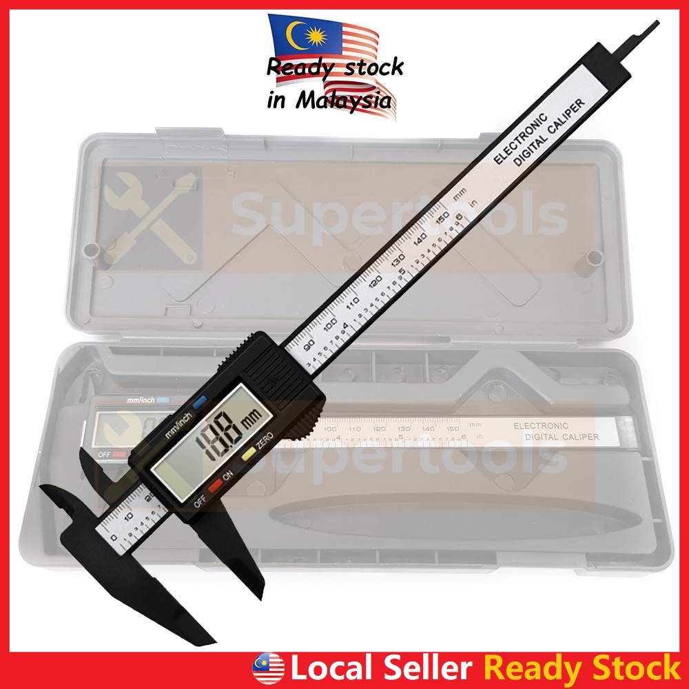 6"inch 150mm Digital Caliper Plastic LCD Digital Vernier Caliper