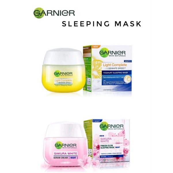 GARNIER Sleeping Mask Light Complete & Sakura 18ml & 50ml Shopee Malaysia