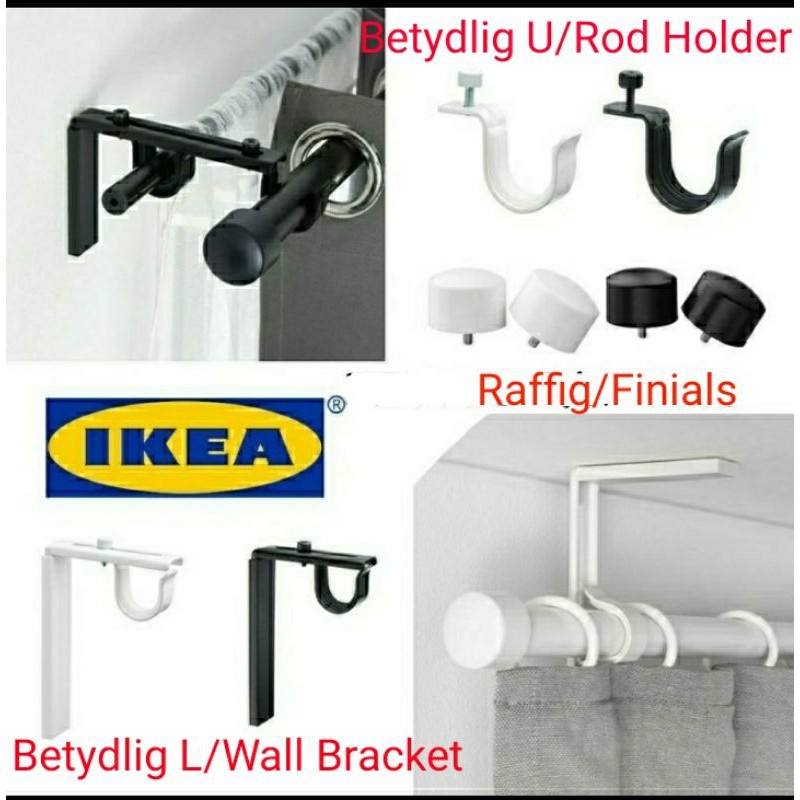 perabot IKEA BETYDLIG/RAFFIG Finials Wall/Ceiling bracket Rod holder