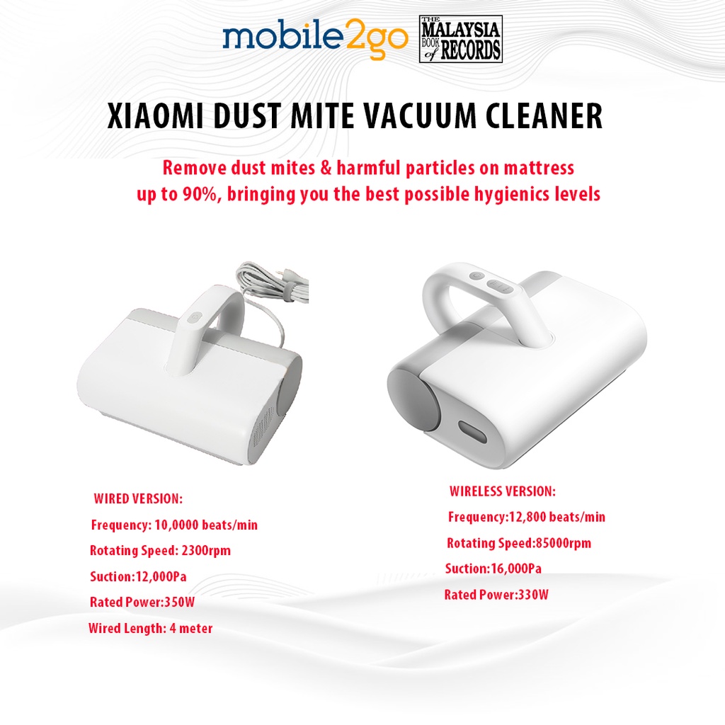 Xiaomi Mijia Mi Dust Mite Vacuum Cleaner Wired / Wireless [12,000Pa