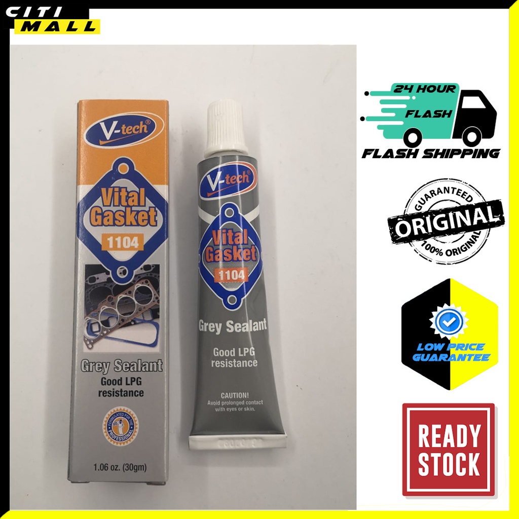 V-TECH VITAL gasket gum 1104 grey sealant gasket maker gam 30g | Shopee ...