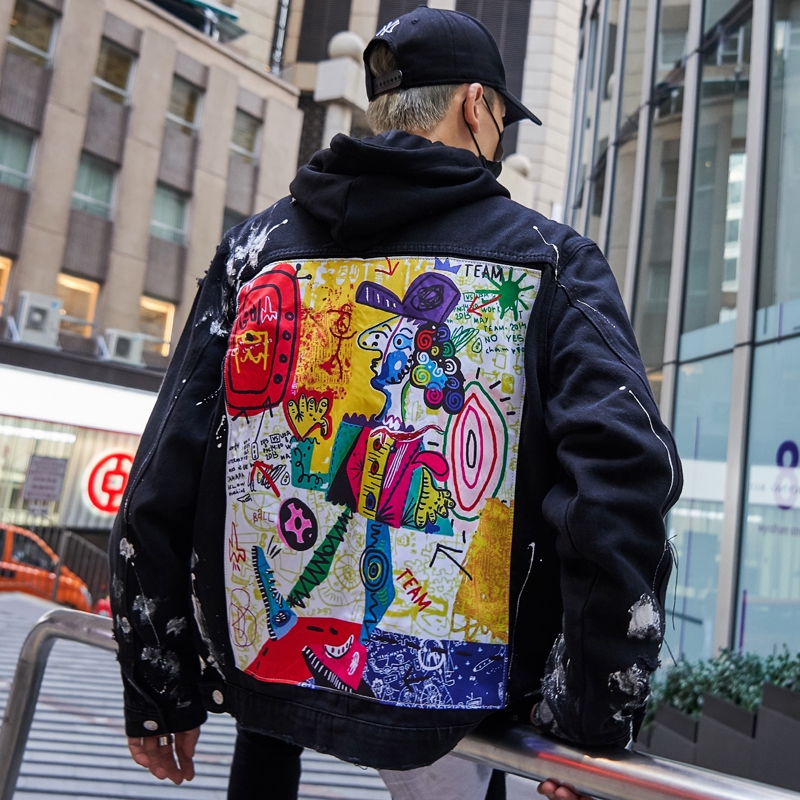 graffiti jean jacket