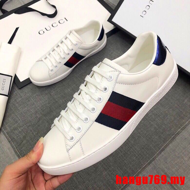 ✓ Original ✓ Classic Hot New Fashion White GUCCI Men Women Couple Gucci shoes Low Tops Sneakers Leather | Shopee Malaysia